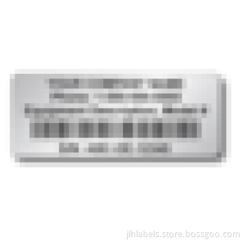 Preprinted Polyester label, Matte Silver PET film, 2 x 1, (3000 per Roll)